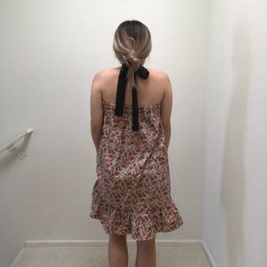 Stylenanda Self-Tie Halter Strap Floral Dress